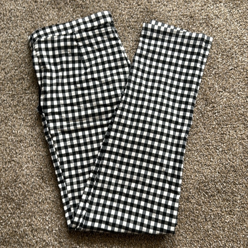 Lulu’s Black and White Gingham High Waisted Pants